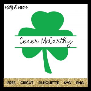 FREE SVG CUT FILE for Cricut and Silhouette DIY Projects - Split Monogram Shamrock St. Patrick's Day SVG