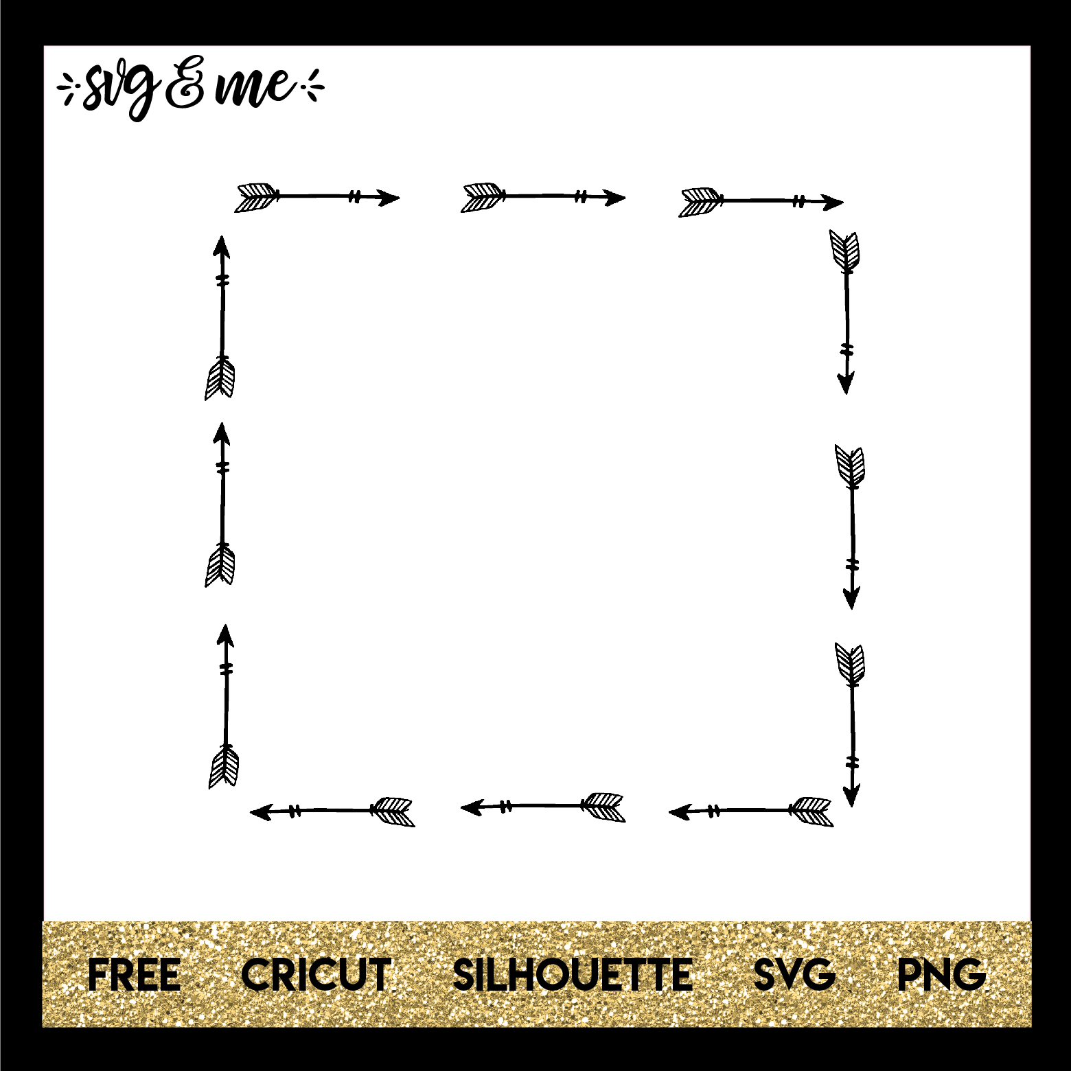 FREE SVG CUT FILE for Cricut, Silhouette and more - Arrow Frame SVG