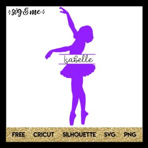 FREE SVG CUT FILE for Cricut and Silhouette DIY Projects - Ballerina Split Monogram SVG