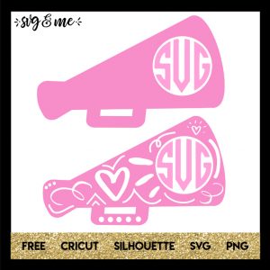 FREE SVG CUT FILE for Cricut and Silhouette DIY Projects - Cheer Monogram SVG