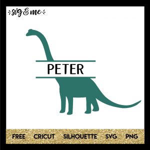 FREE SVG CUT FILE for Cricut and Silhouette DIY Projects - Dinosaur Split Monogram SVG