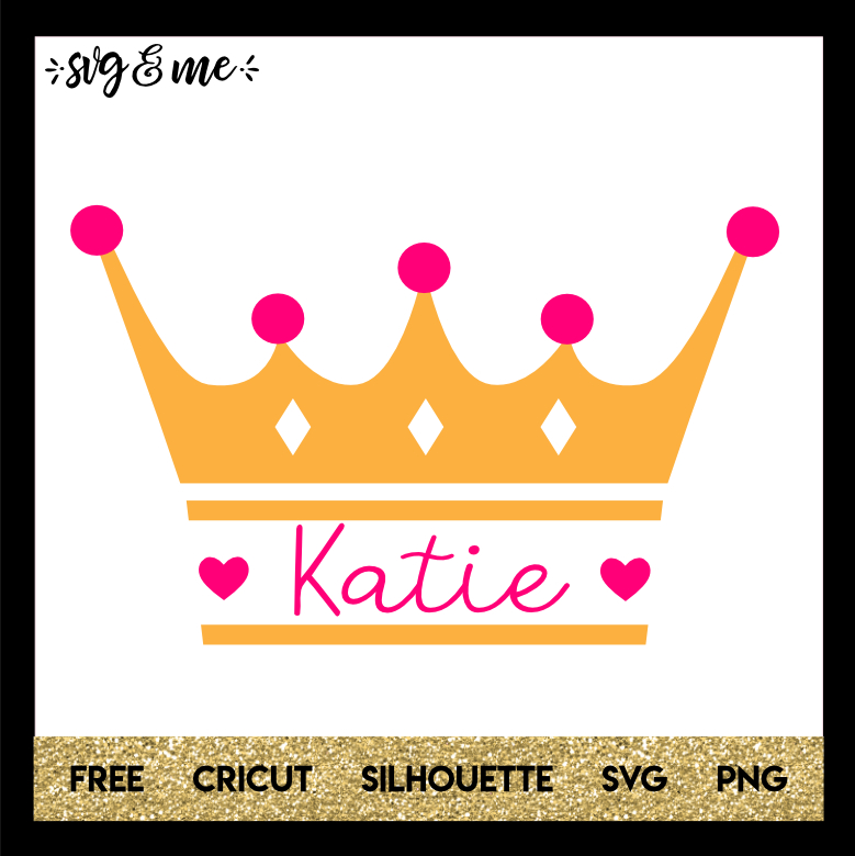 FREE SVG CUT FILE for Cricut and Silhouette DIY Projects - Princess Crown Split Monogram SVG