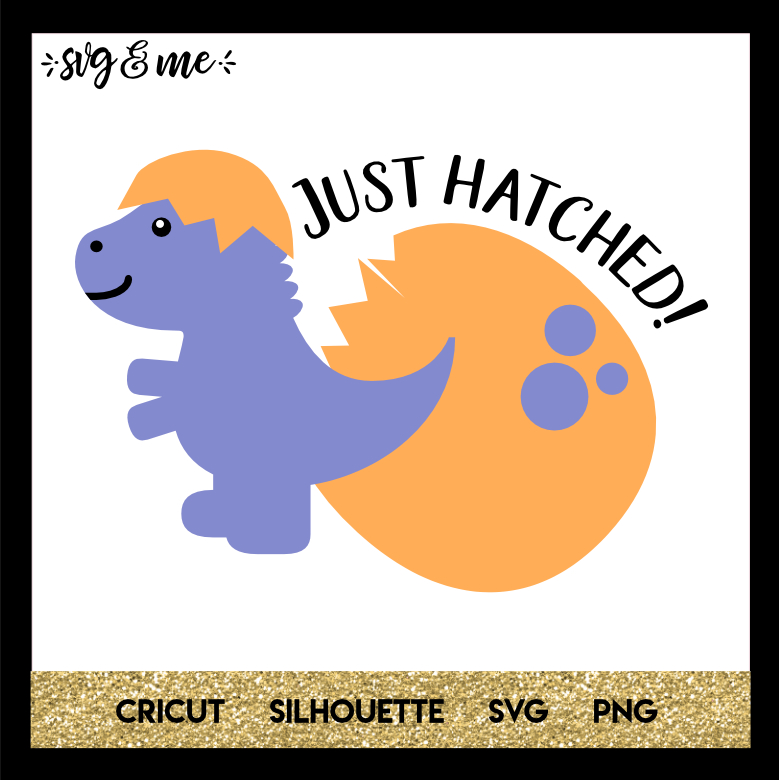 FREE SVG CUT FILE for Cricut and Silhouette DIY Projects - Just Hatched New Baby Dinosaur SVG