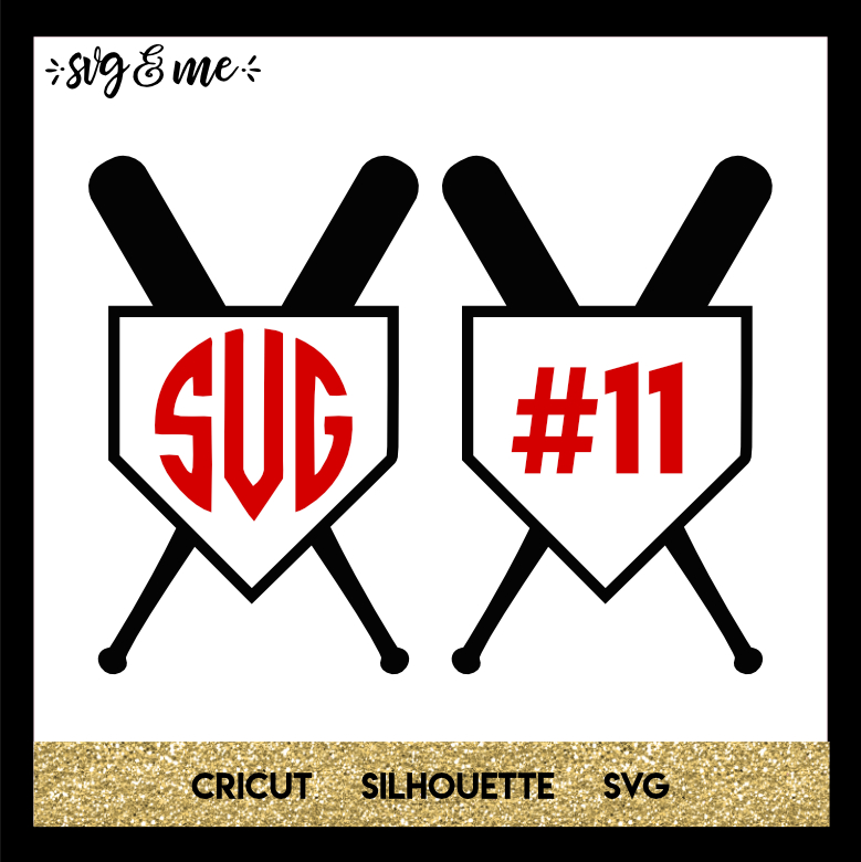 FREE SVG CUT FILE for Cricut, Silhouette and more - Baseball Monogram SVG